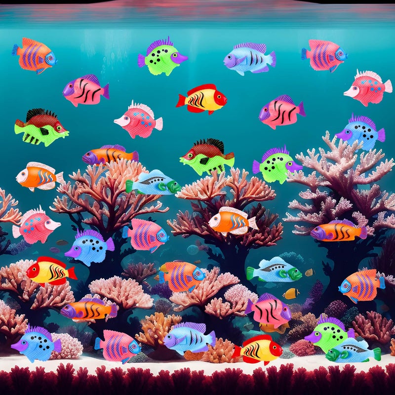 LHSYFBZ 36pcs Plastic Tropical Mini Fish Toy Set for Children's Party Supplies and Decoration - Image 4
